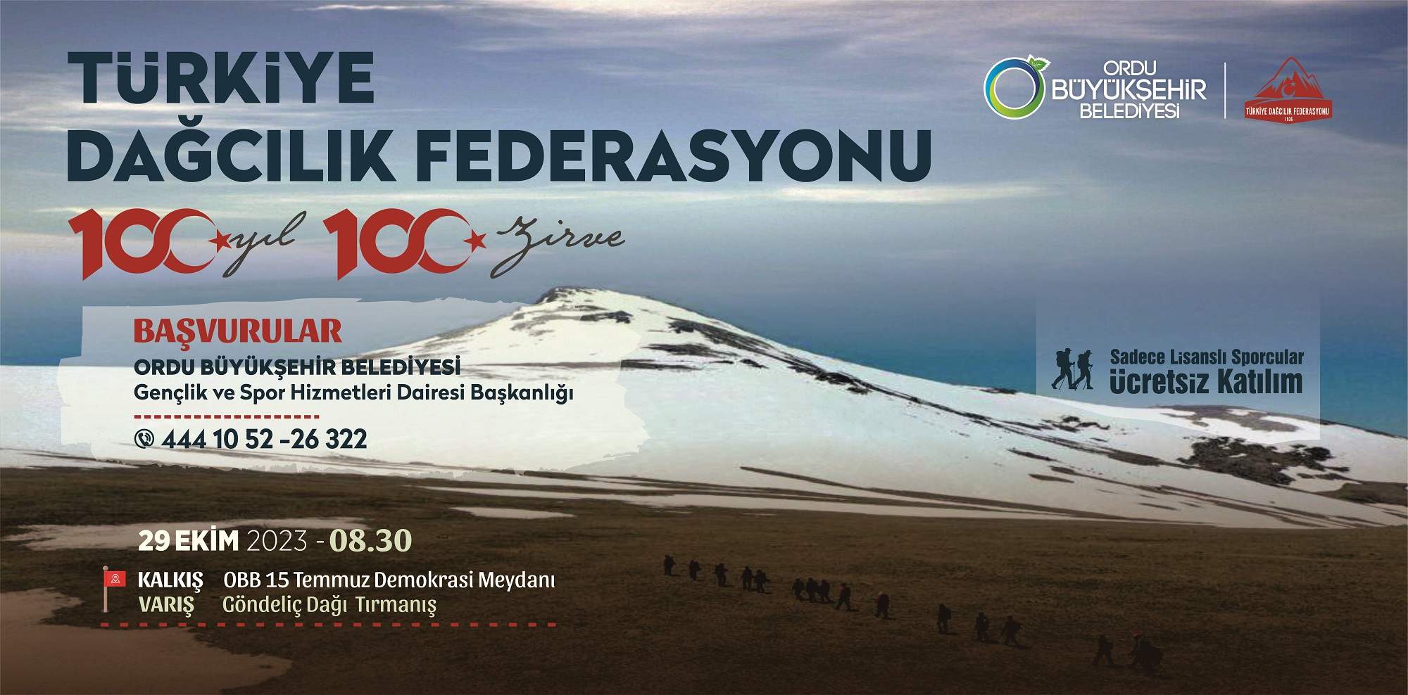 100. YILDA ORDU’NUN EN YÜKSEK ZİRVESİNE TIRMANACAKLAR